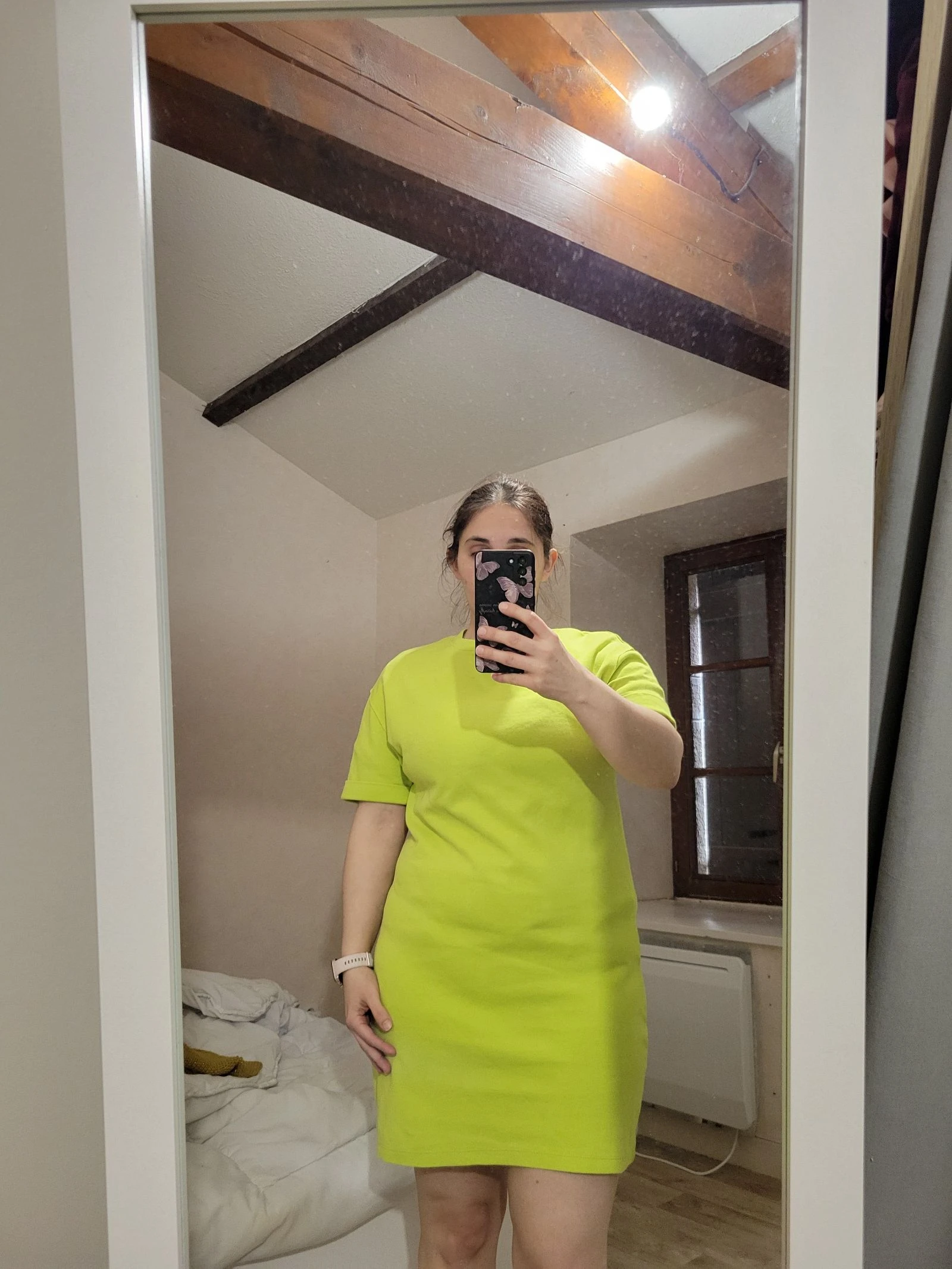 Robe T-shirt vert citron zara t s-m-l